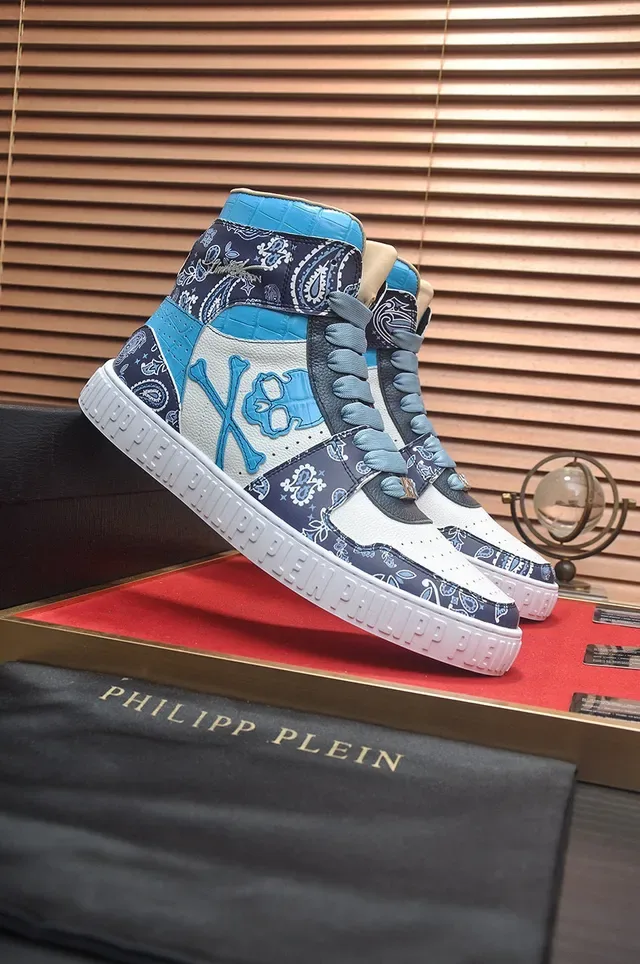 Philipp Plein Tênis Lifestyle High Top com Patchwork Caveira 4