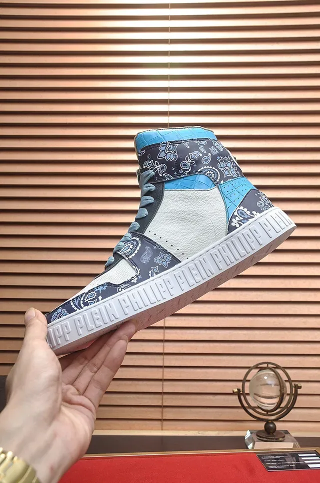 Philipp Plein Tênis Lifestyle High Top com Patchwork Caveira 5
