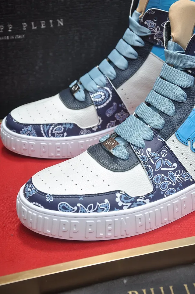 Philipp Plein Tênis Lifestyle High Top com Patchwork Caveira 8