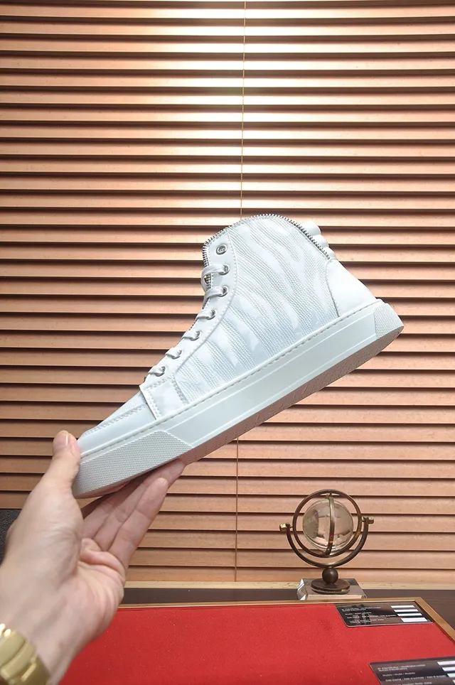 Philipp Plein sneakers hautes avec emblema de crâne blanc lifestyle 6