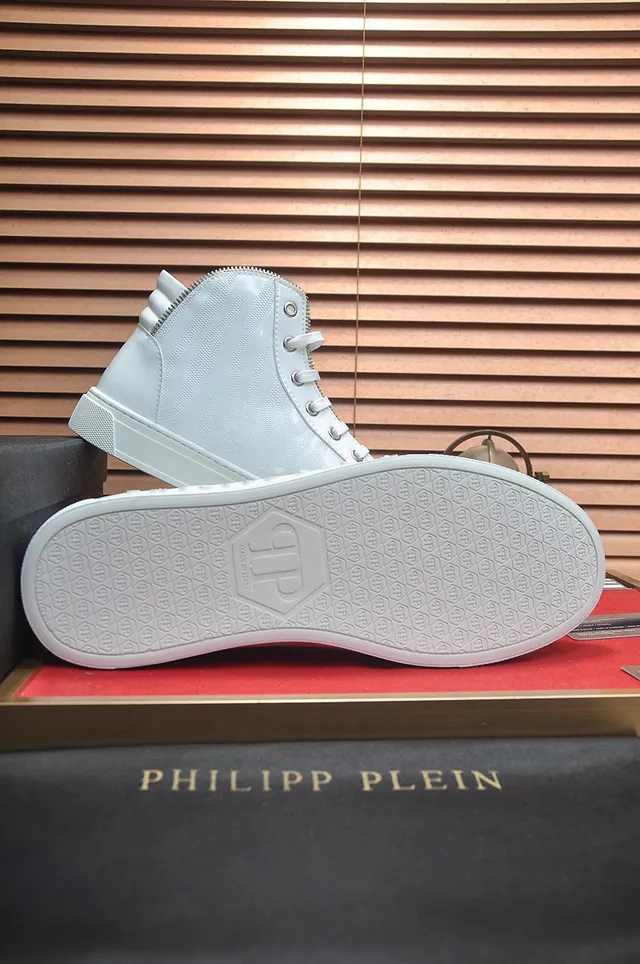Philipp Plein sneakers hautes avec emblema de crâne blanc lifestyle 7
