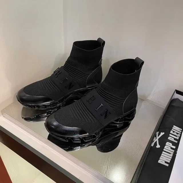 Philipp Plein Speed Trainer Chaussures Lifestyle Noir Sock-Fit 2