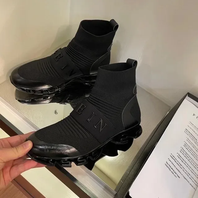 Philipp Plein Speed Trainer Chaussures Lifestyle Noir Sock-Fit 3