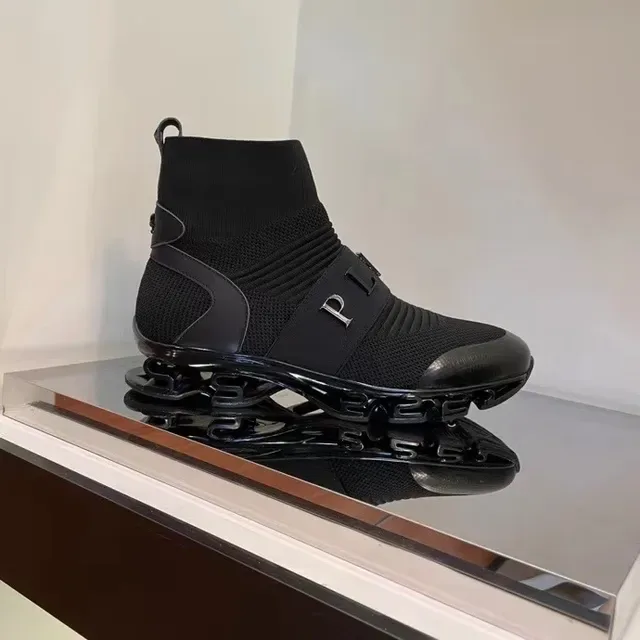 Philipp Plein Speed Trainer Chaussures Lifestyle Noir Sock-Fit 5