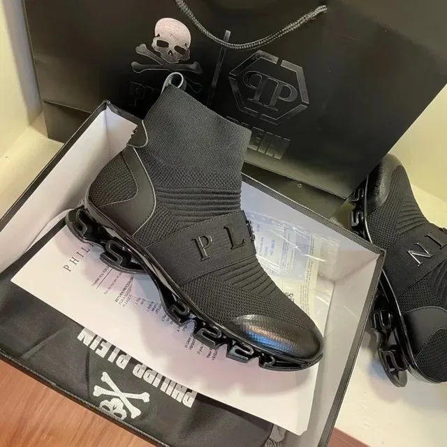 Philipp Plein Speed Trainer Chaussures Lifestyle Noir Sock-Fit 7