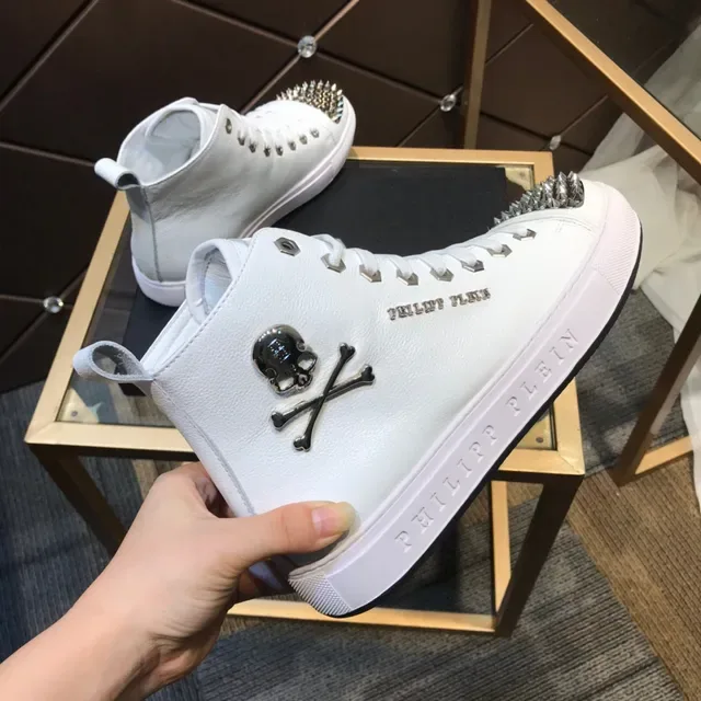 Philipp Plein Tênis Lifestyle Branco Studded High Top 5