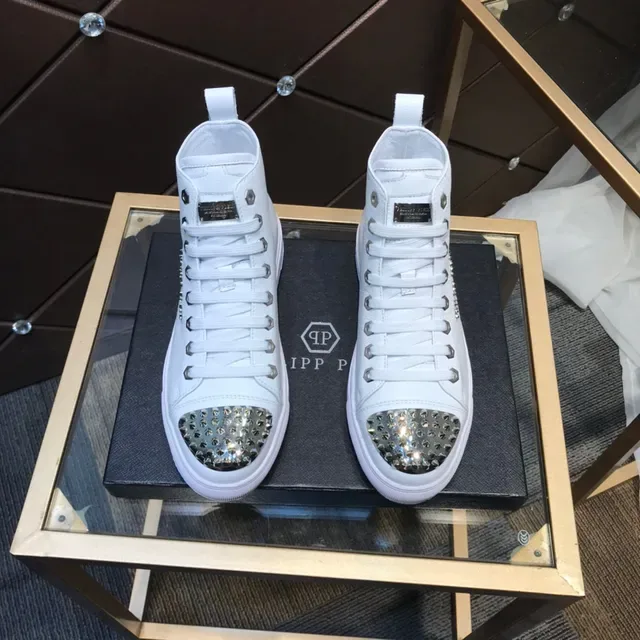 Philipp Plein Tênis Lifestyle Branco Studded High Top 9