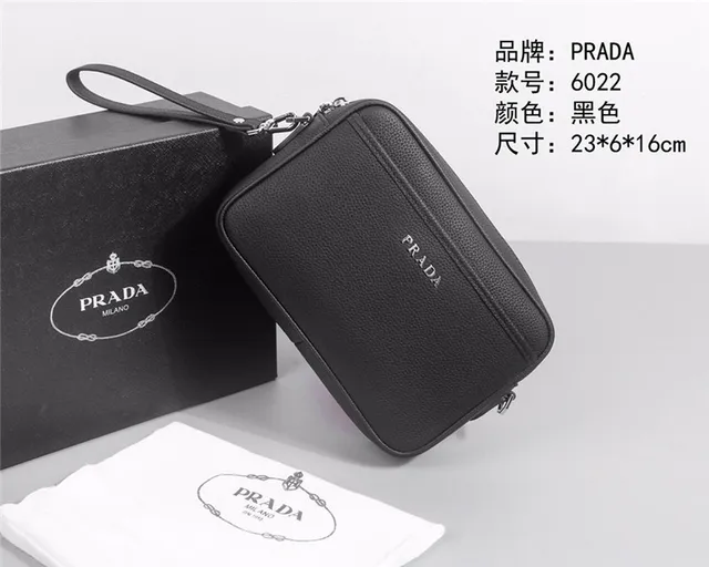 Prada काला दानेदार चमड़ा आयताकार संरचित क्रॉसबॉडी बैग 6