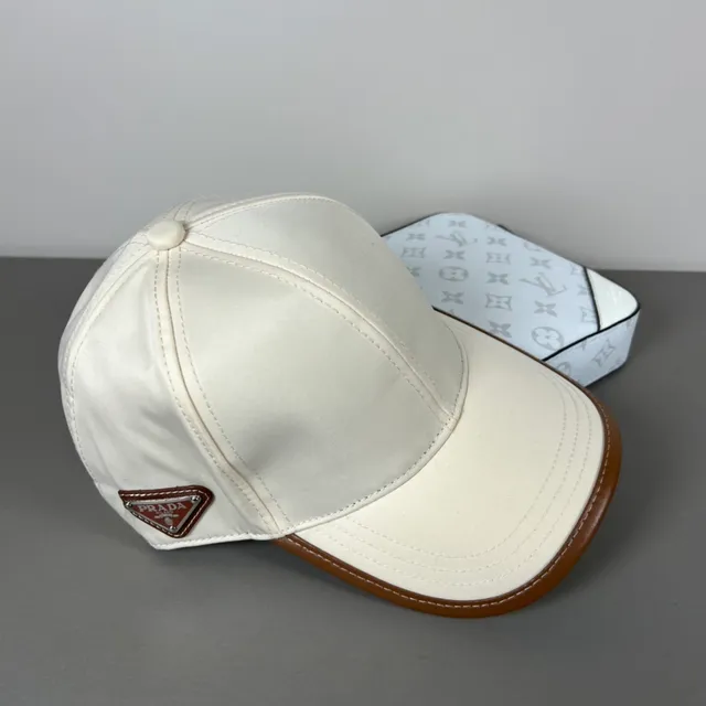 Prada Black Structured Six-Panel Matte Fabric Baseball Cap 6