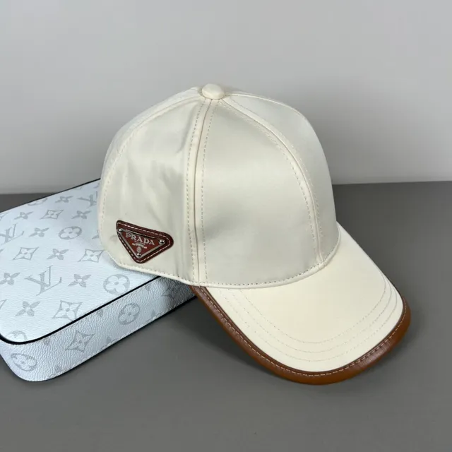 Prada Black Structured Six-Panel Matte Fabric Baseball Cap 7