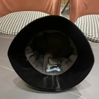 Prada Black Velvet Bucket Hat