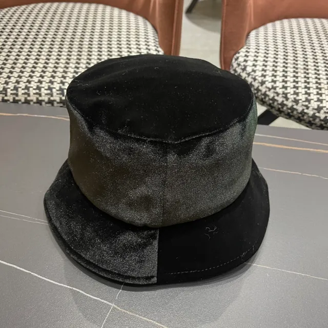 Prada Black Velvet Bucket Hat 7