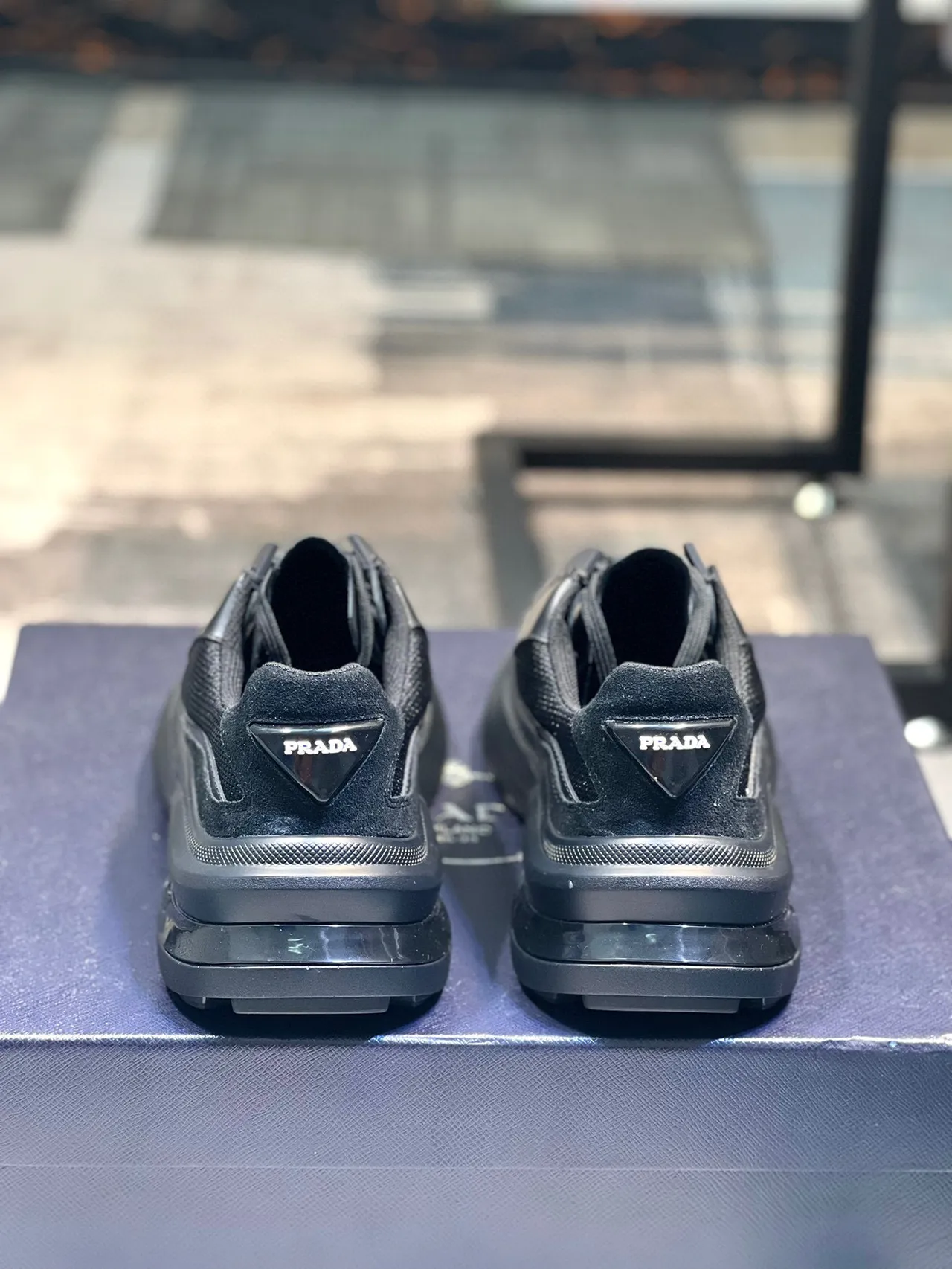 Prada Cloudbust Black Laceless Chunky Sneaker 2