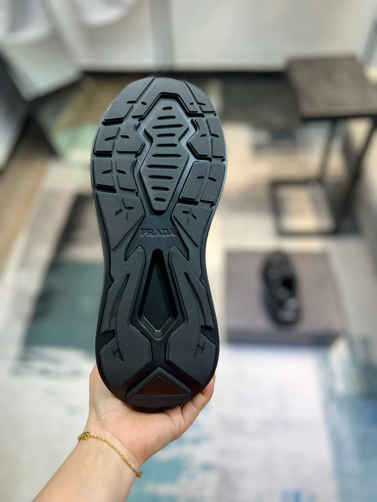 Prada Cloudbust Black Laceless Chunky Sneaker 9