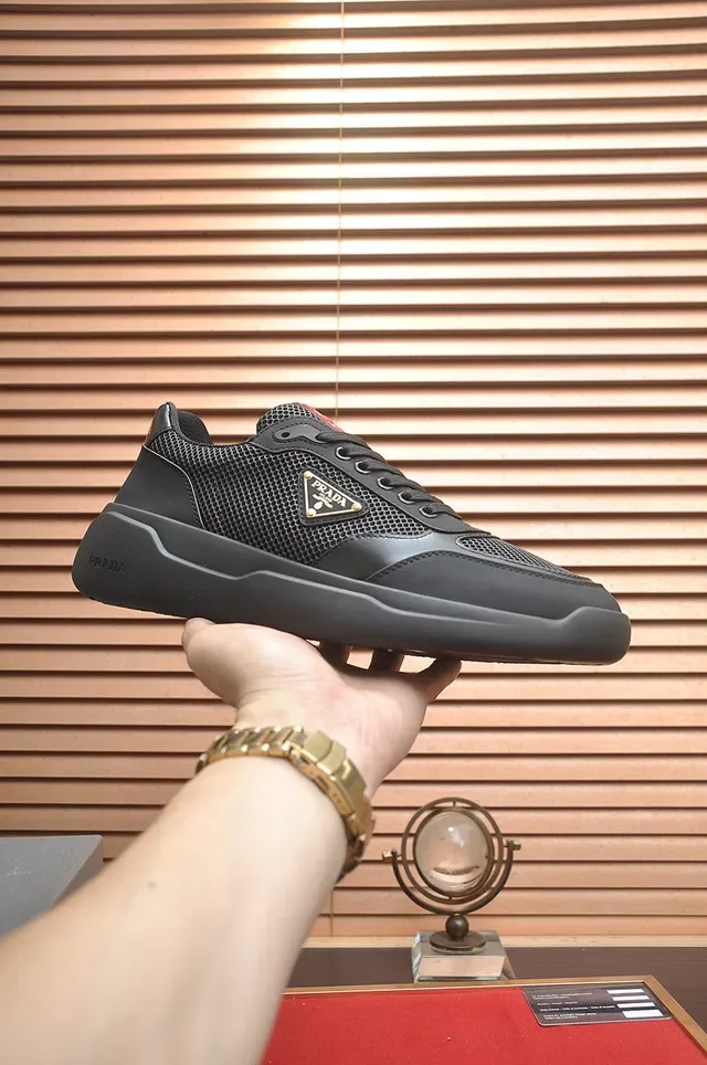 Prada Cloudbust Black Mesh and Synthetic Lifestyle Sneakers 2