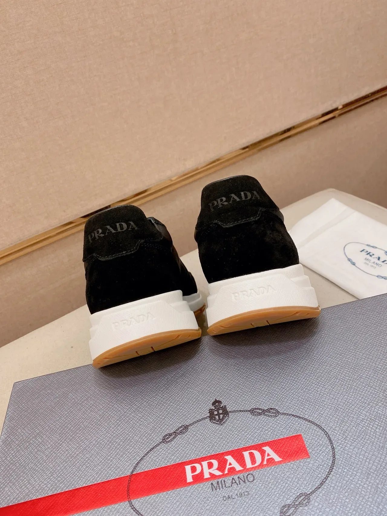 Prada Cloudbust Black Suede and Nylon Lifestyle Sneakers 3