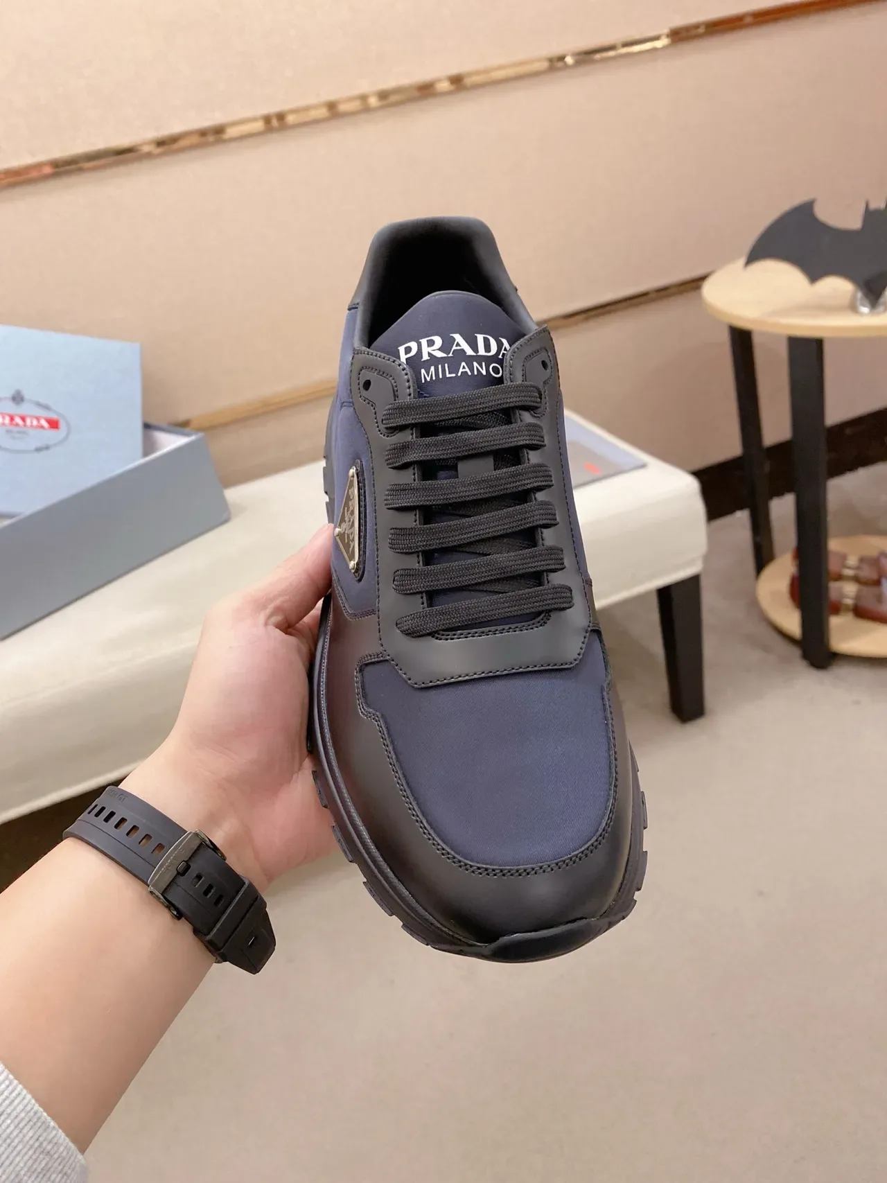 Prada Cloudbust Navy and Black Lifestyle Sneakers 5