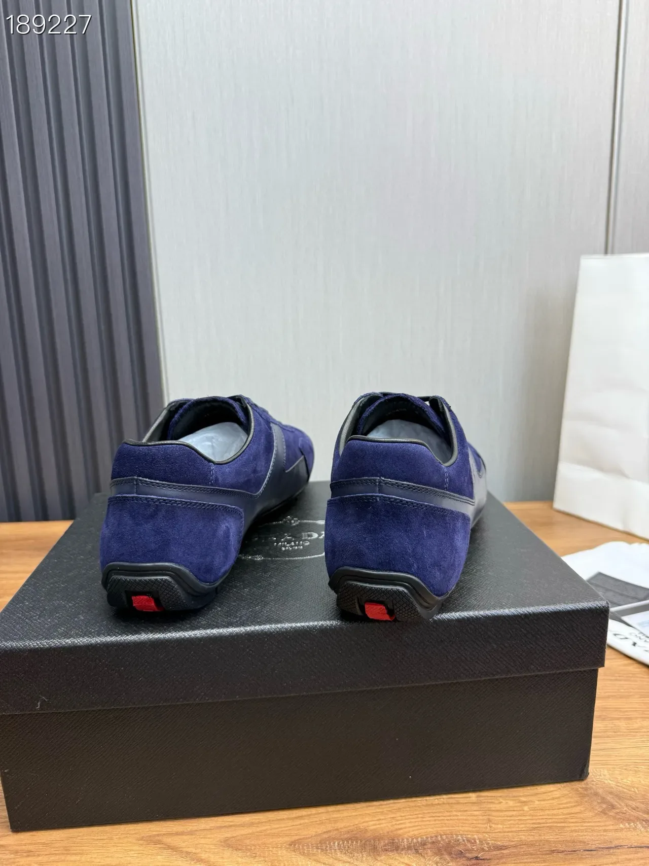 Prada Cloudbust Navy Black Suede Upper Tonal Lacing Lifestyle Sneakers 2
