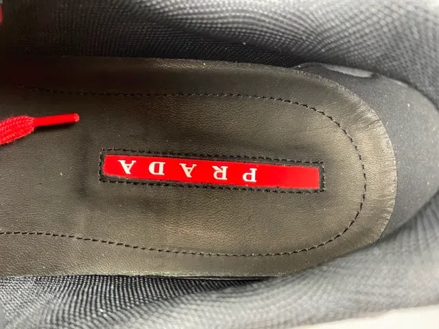 Prada Cloudbust Red Patent and Black Mesh Lifestyle Sneakers 7