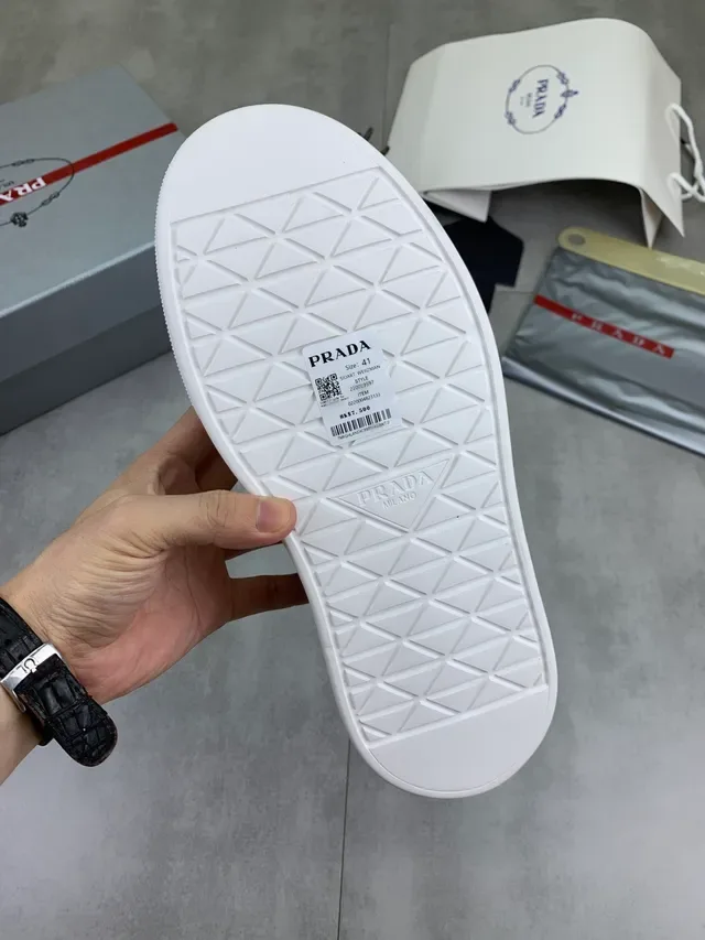 Prada Cloudbust White Beige Platform Sole Mesh And Suede Paneling Lifestyle Sneakers 2