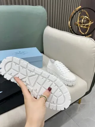 Prada Cloudbust White Glitter Mesh Lifestyle Sneakers 8