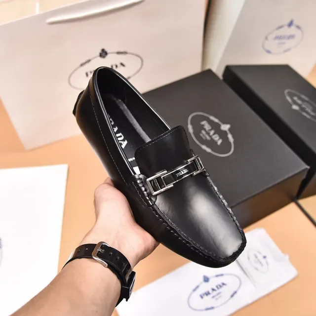 Prada Horsebit Loafer Black Leather Loafers 6