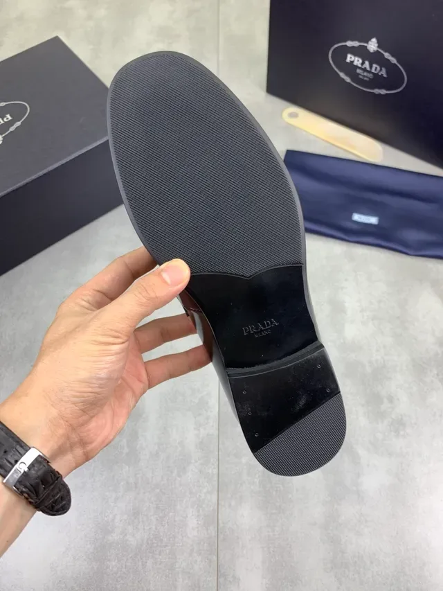 Prada Horsebit Loafer Black Patent Leather Loafers 2