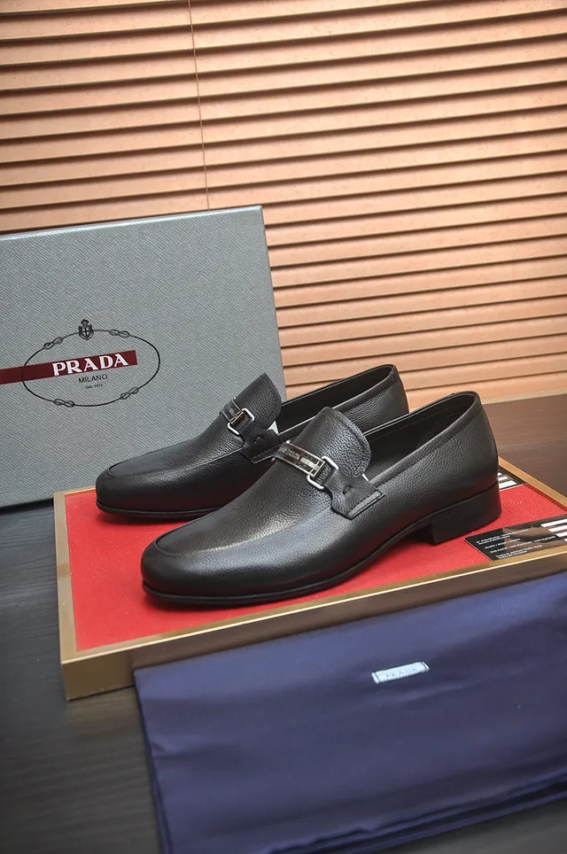 Prada Horsebit Loafer Black Pebbled Leather Loafers 4