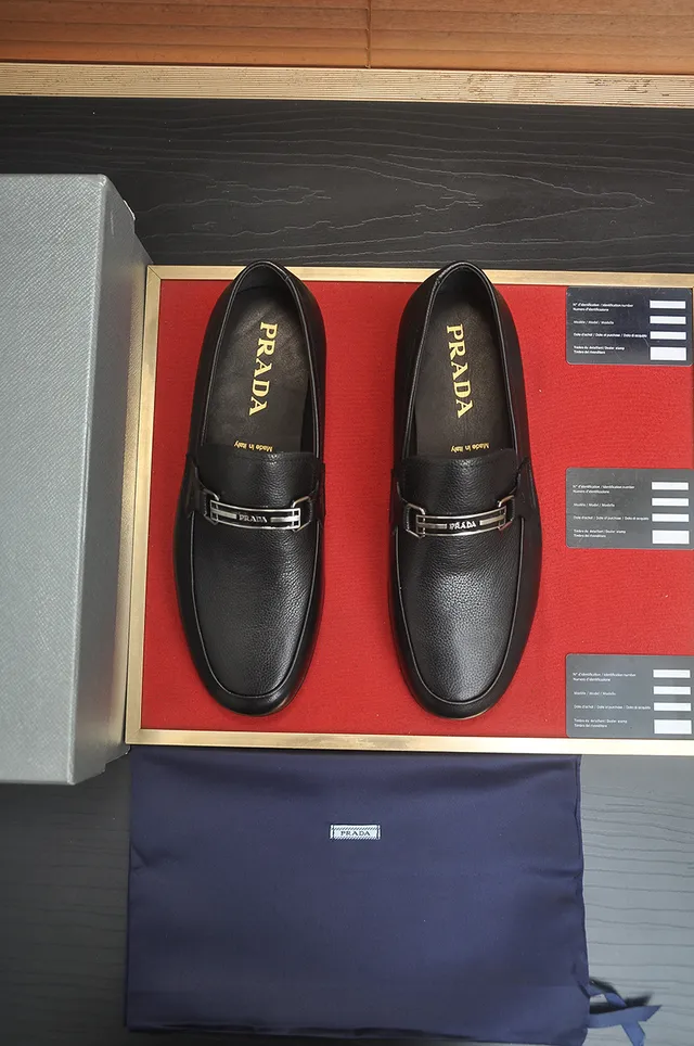 Prada Horsebit Loafer Black Pebbled Leather Loafers 5