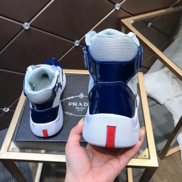Prada Linea Rossa Navy and White Tênis Lifestyle de cano alto 5