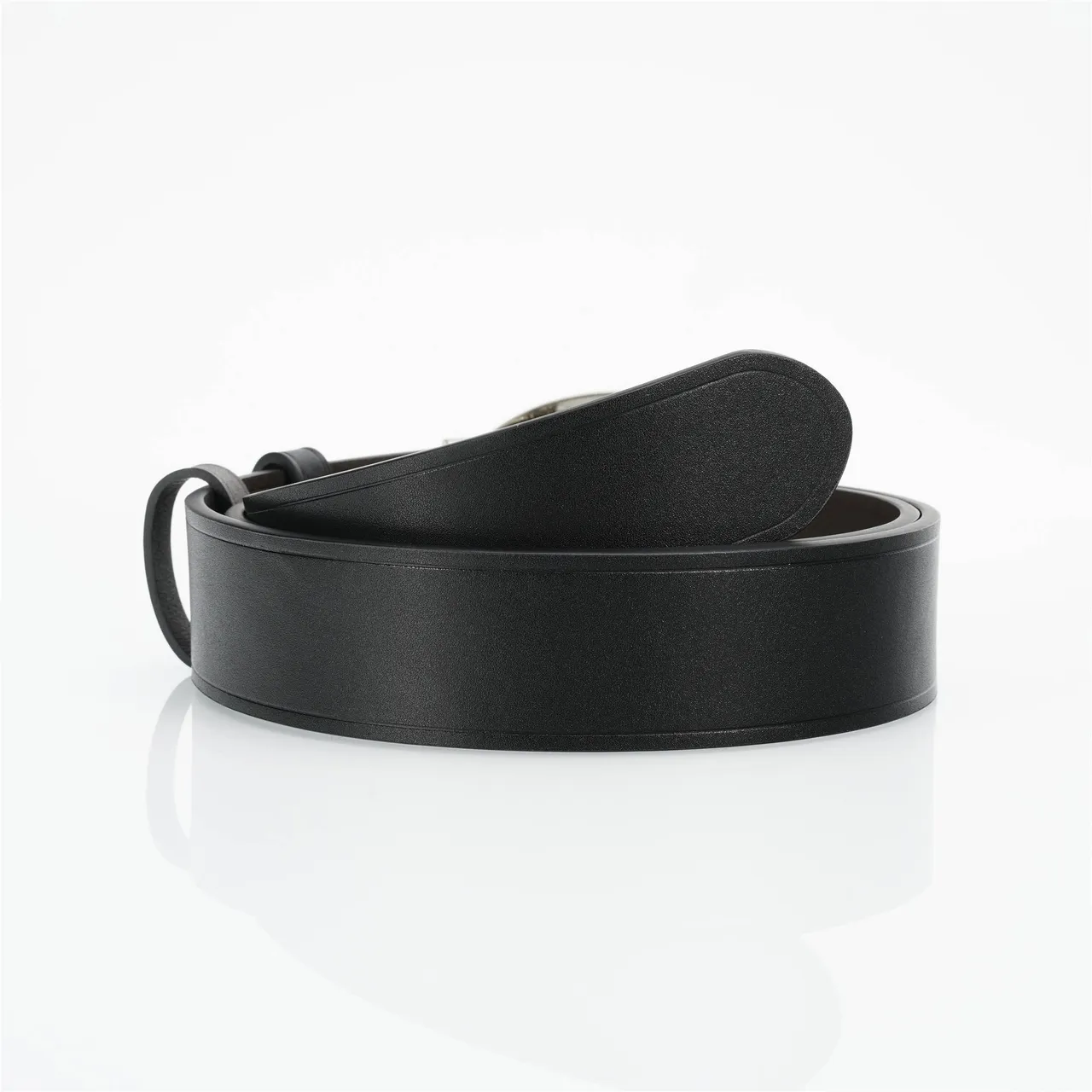 Prada Oval Buckle Black Leather Belt 2