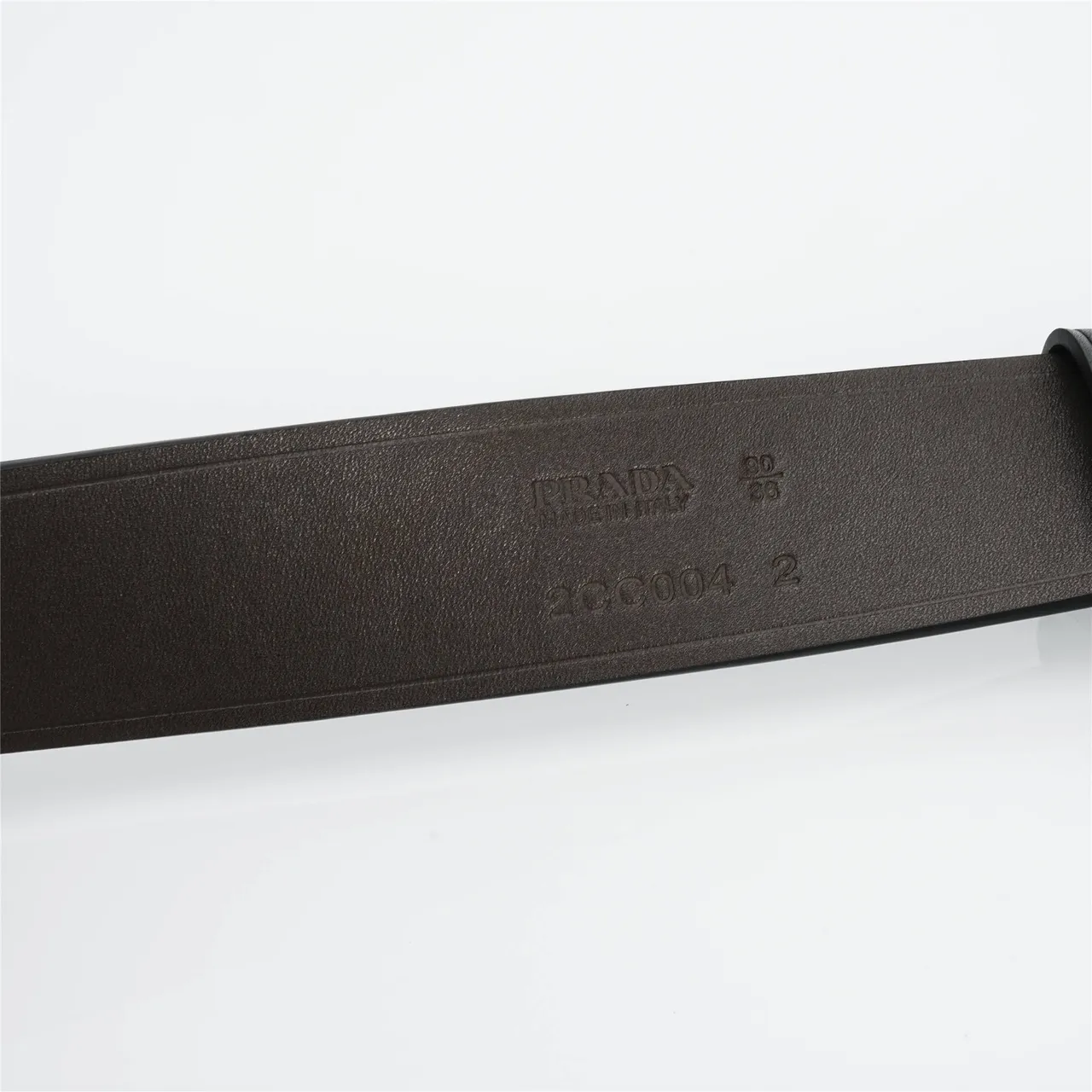 Prada Oval Buckle Black Leather Belt 9