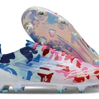 Puma Future Z Multicolor Pink Camouflage-Print Synthetic Upper Iridescent Translucent Soleplate Firm-Ground Soccer Shoes