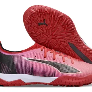 Puma Future Z Pink Red Low-Profile Textured Synthetic Upper Turf Soccer Shoes