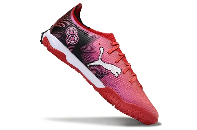 Puma Future Z Pink Red Low-Profile Textured Synthetic Upper Turf Soccer Shoes 2