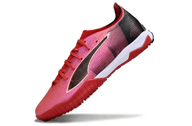 Puma Future Z Pink Red Low-Profile Textured Synthetic Upper Turf Soccer Shoes 3