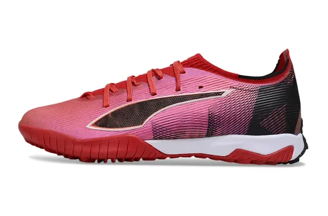 Puma Future Z Pink Red Low-Profile Textured Synthetic Upper Turf Soccer Shoes 7