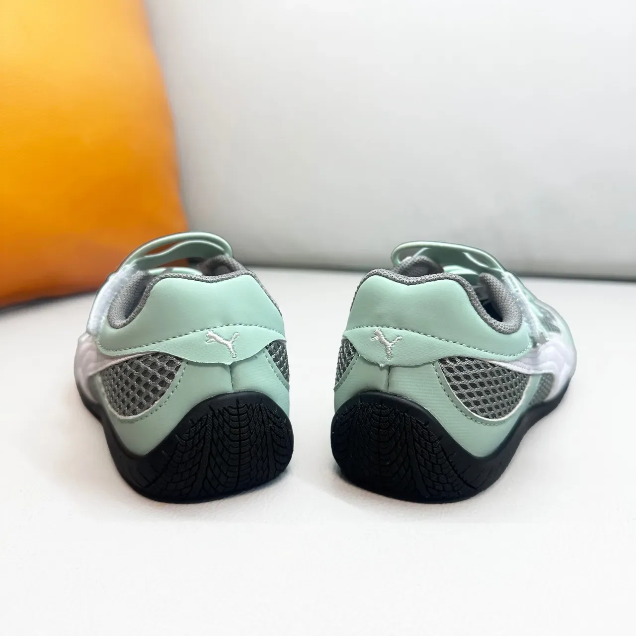 Puma Vert Blanc Inspiré Course Velcro Sangle Fermeture Lifestyle Sneakers 11