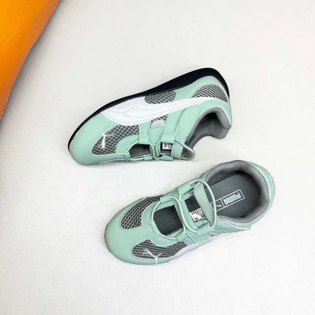 Puma Vert Blanc Inspiré Course Velcro Sangle Fermeture Lifestyle Sneakers 17