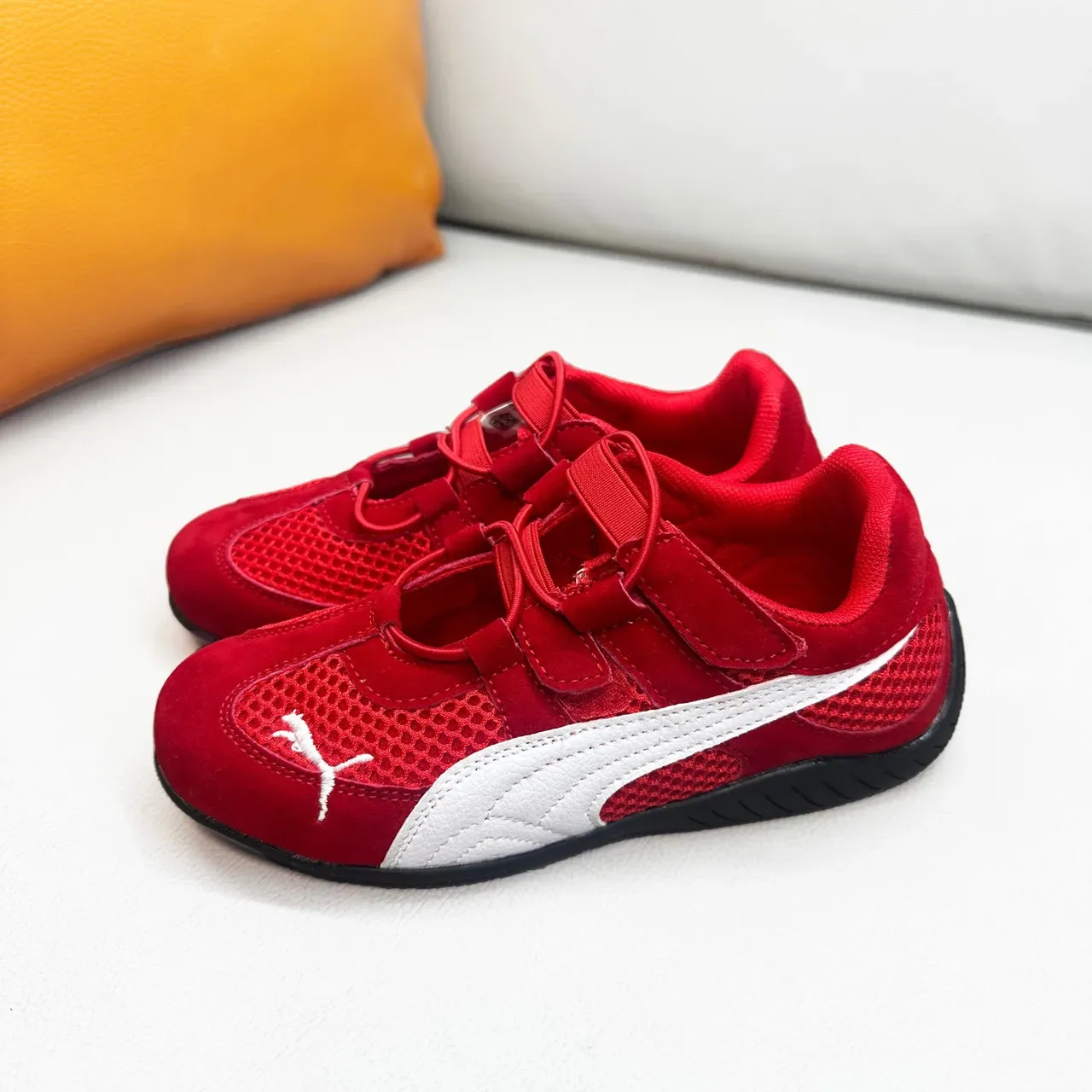 Puma Vert Blanc Inspiré Course Velcro Sangle Fermeture Lifestyle Sneakers 18