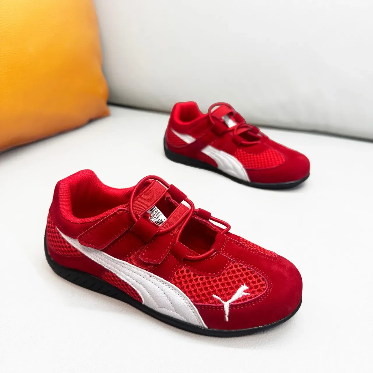 Puma Vert Blanc Inspiré Course Velcro Sangle Fermeture Lifestyle Sneakers 19