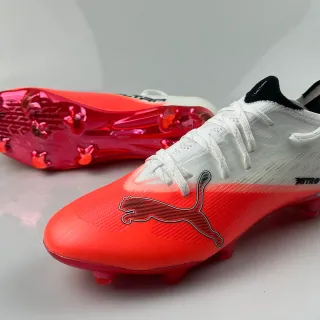 Puma Nitro Elite Orange White Gradient Synthetic Knit Upper Firm-Ground Soccer Shoes
