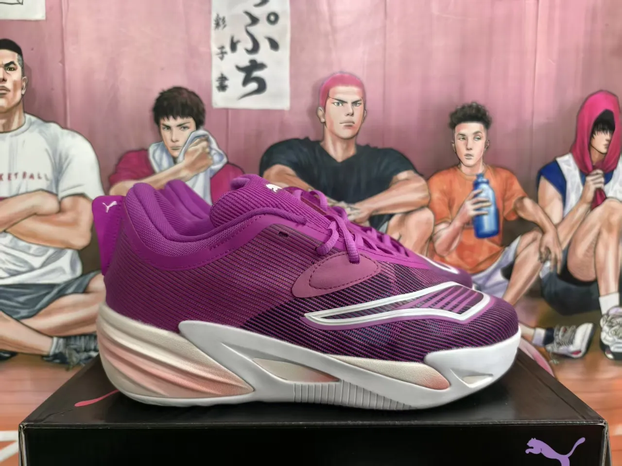 Puma Nitro Ultra Wave Chaussures de Basketball avec Dégradé Violet et Rose 2
