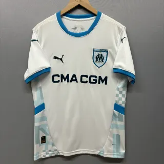 Puma Olympique de Marseille White Blue Trim Jersey