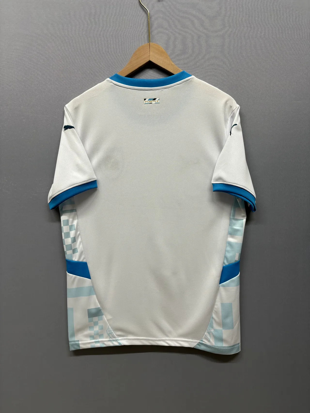 Puma Olympique de Marseille White Blue Trim Jersey 3