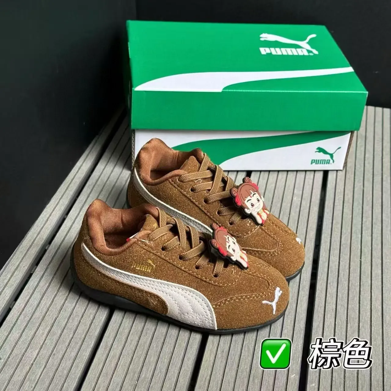 Puma Palermo Vert Blanc Low-Top similaire au daim partie supérieure lifestyle sneakers 11