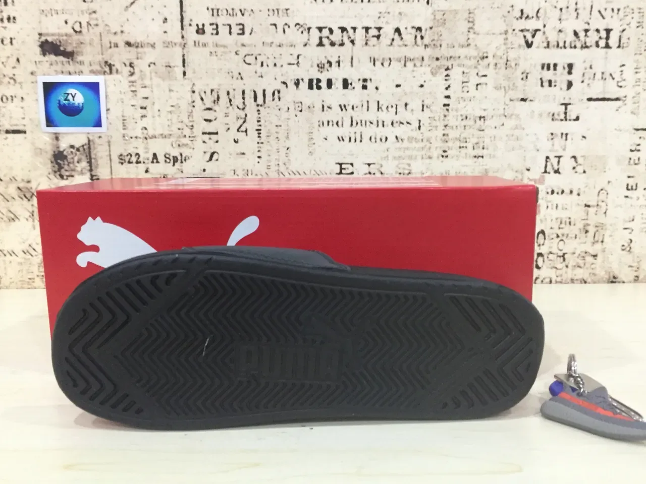 Puma Slide Black Molded Sole Slipper 5