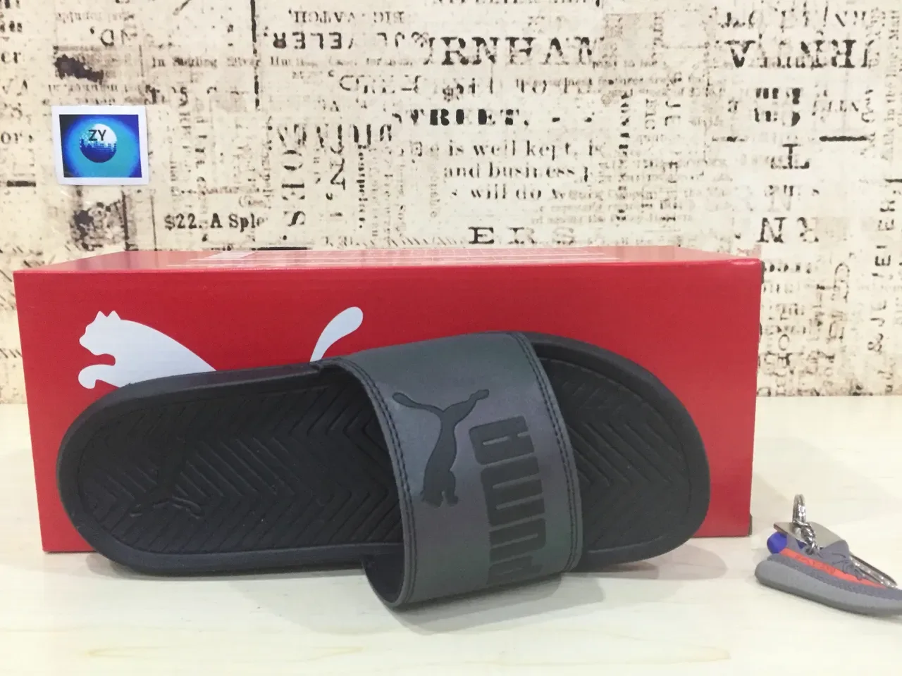 Puma Slide Black Molded Sole Slipper 6