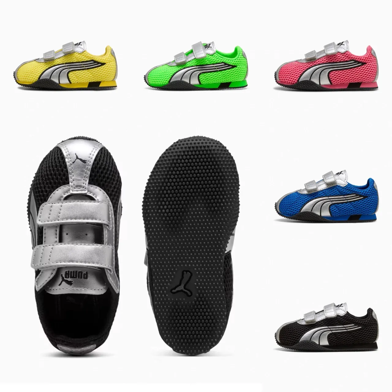 Puma Speedcat نيون أخضر فضي أطفال أسلوب الحياة حذاء رياضي 10