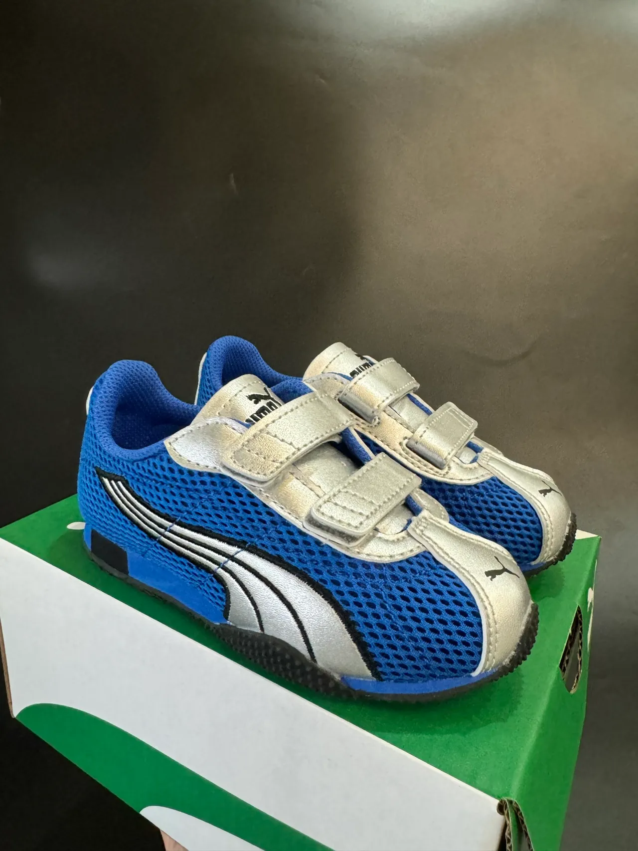 Puma Speedcat نيون أخضر فضي أطفال أسلوب الحياة حذاء رياضي 13